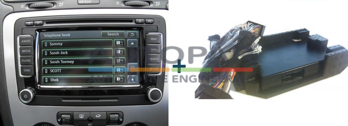 uitgebreid strip Museum VW RNS510 met Bluetooth Systeem Volkswagen Navigatie met inbouw