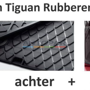 Rubberen matten VW Tiguan voor + achter + kofferbak-0