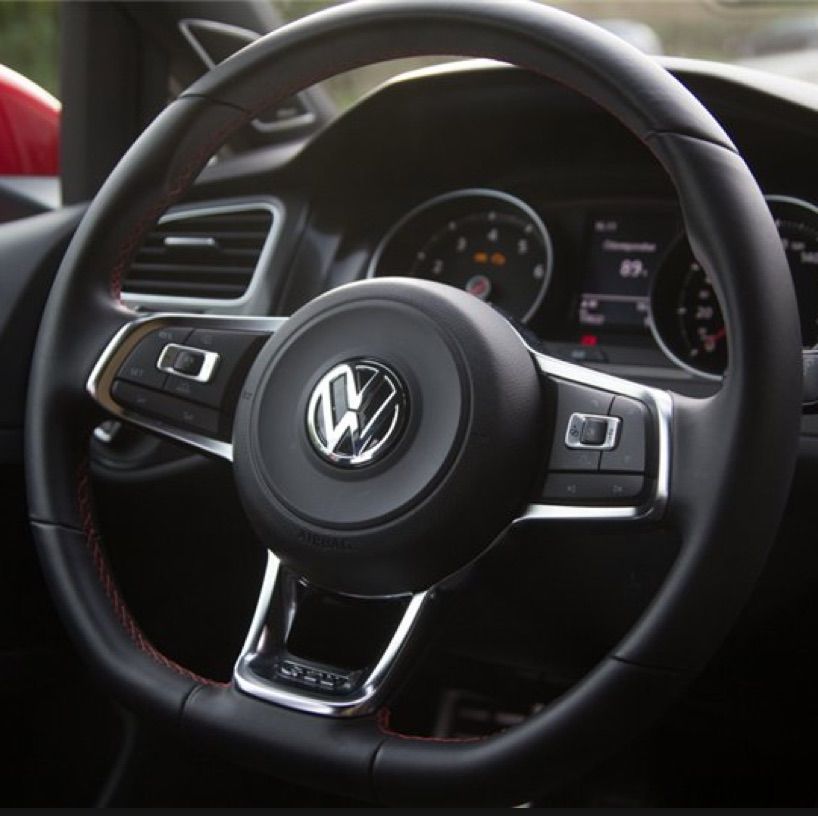 Grammatica Beschikbaar stikstof Multifunctioneel stuur Volkswagen bruine stiksels met DSG inclusief airbag  voor Golf 5, Golf 6 en Scirocco
