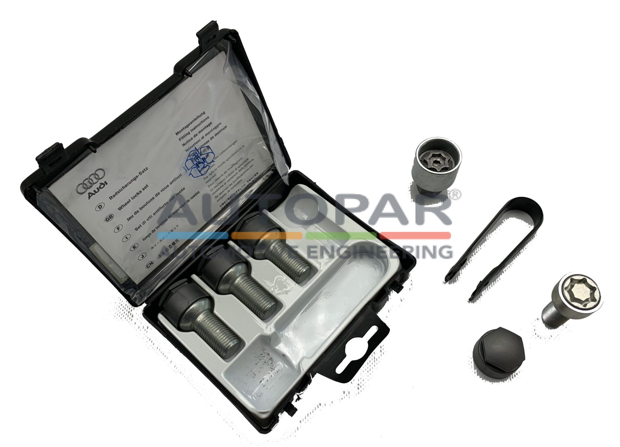 QUARKZMAN 1 set type 042 wielborgmoer voor BMW X1 anti-diefstal wielslot