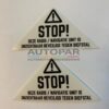 Anti diefstal sticker VW radio navigatie
