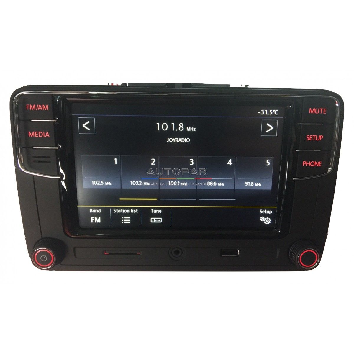 RCD650+ Multimedia bluetooth radio Volkswagen voorkant