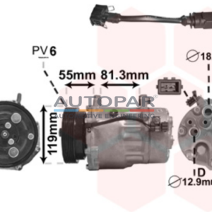 Airco pomp Golf 4, Audi A3, Skoda Octavia e.a.-0