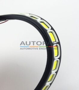 Flexibele rubberen LED strip 26 cm - 12V Helder wit 400 LM-3505