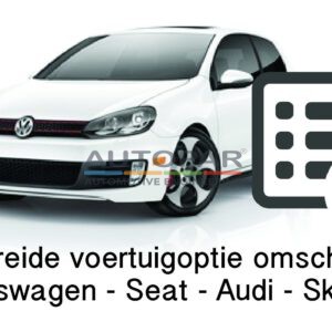 VW Audi Seat Skoda Persoonlijk voertuigoptie overzicht