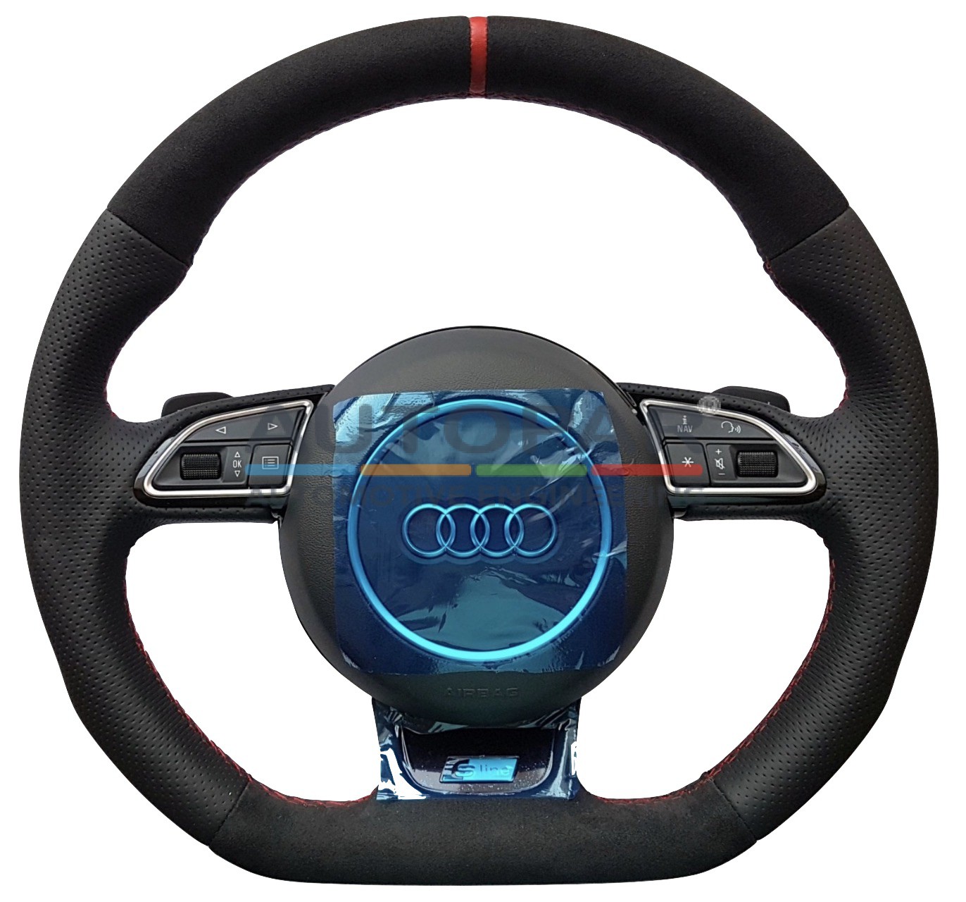 Inferieur chef uit Multifunctioneel stuur Audi S-Line Alcantara sport met airbag - Autopar
