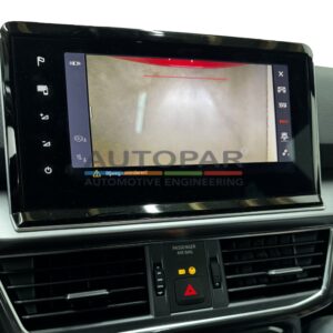 Seat Tarraco achteruitrijcamera meedraaiende lijnen topview