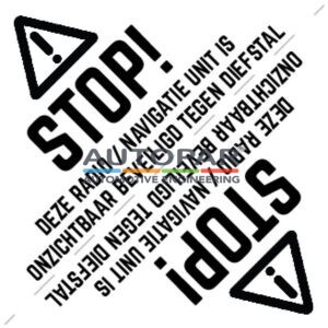 Anti diefstal sticker VW radio navigatie