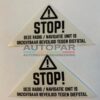 Anti diefstal sticker VW radio navigatie