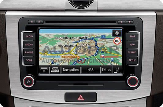 Woud Kruiden Zeestraat Volkswagen Passat CC 2008 - 2012 navigatie en radio mogelijkheden