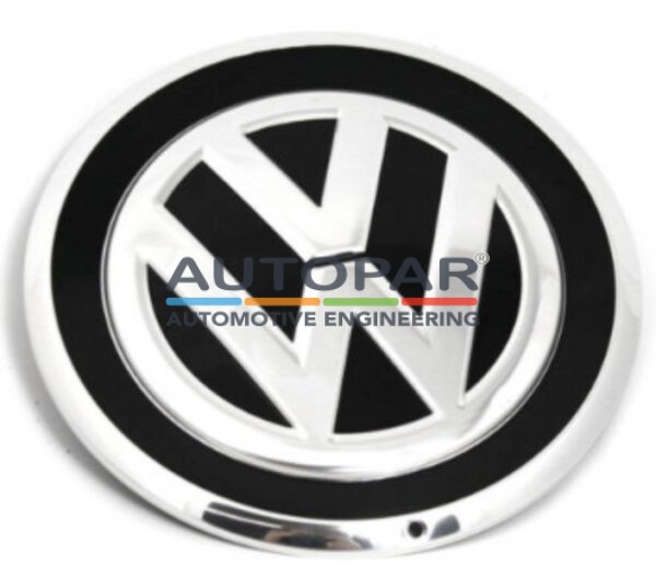 Zwart chrome logo up wiel