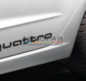 Audi Quattro belettering - Briljantzwart