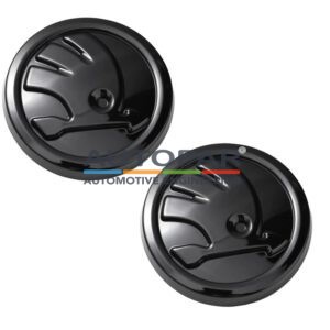 Skoda Kamiq Zwart logo set voor + achter